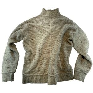 Wonderly Women's Sweater Size L Mock‎ Neck Pullover Knit Long Sleeve Beige